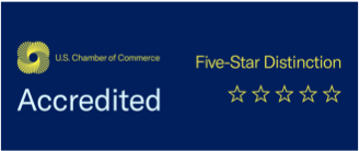 accredited five star distinction stamp