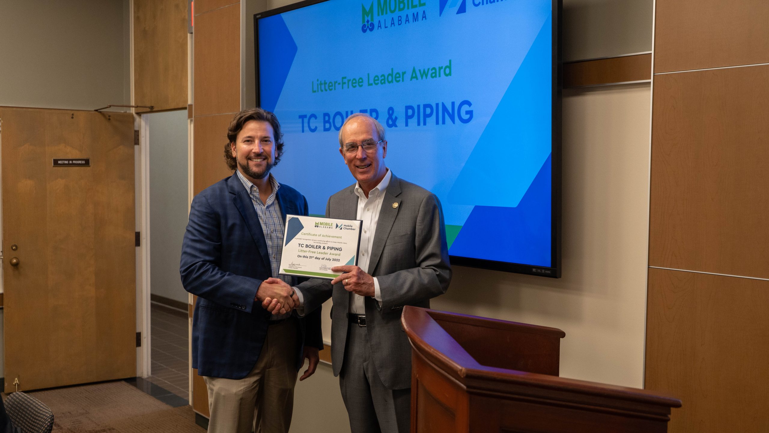 Mobile Chamber & City of Mobile Name First LitterFree Leader Award