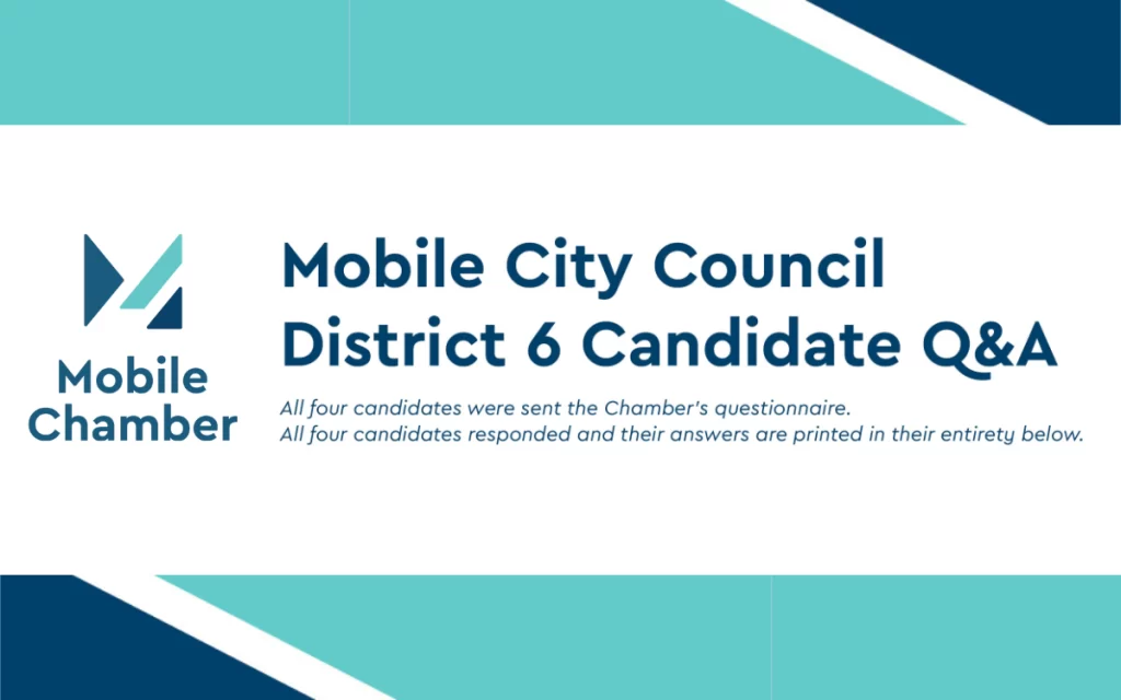 Mobile City Council District 6 Candidate Q&A graphic
